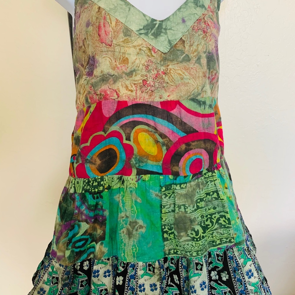 Bohemian style colorful summer blouse